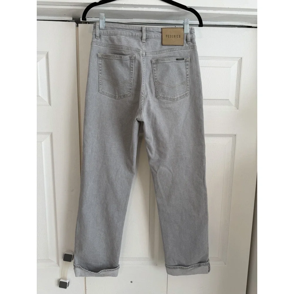 Peserico - Gray Straight Jeans Size 40 IT 4 US Made In Italy